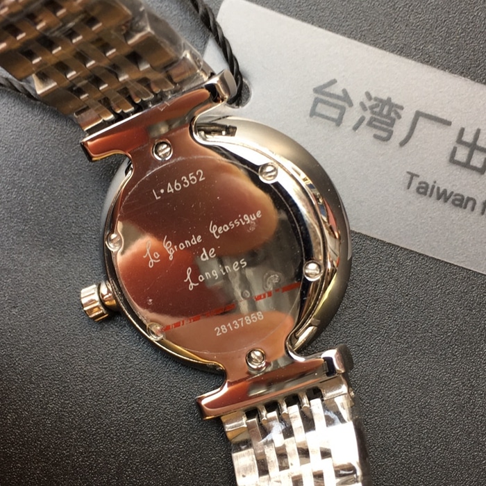 TW factory top-tier watch Longines women's blue dialsteel bracelet Jialan series quartz watch back cover picture