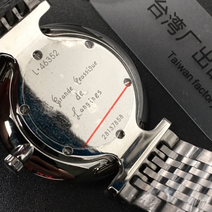 Top-tier watch Longines couple watch black dialsteel bracelet Jialan series boutique watch back cover picture