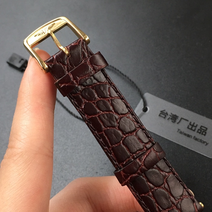 top-tier watch Longines couple watch white dial black belt Jialan series quartzleather strap watch clasp picture