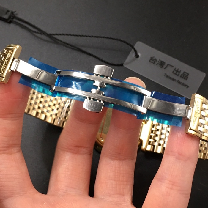 top-tier watch Longines couple watch gold plate gold belt Jialan series quartzsteel bracelet watch clasp picture
