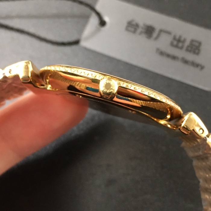 top-tier watch Longines couple watch gold plate gold belt Jialan series quartzsteel bracelet watch side view