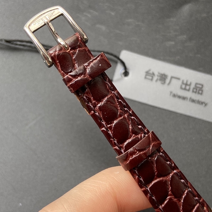 top-tier watch Longines couple watch white dial brown belt Jialan series watch clasp picture