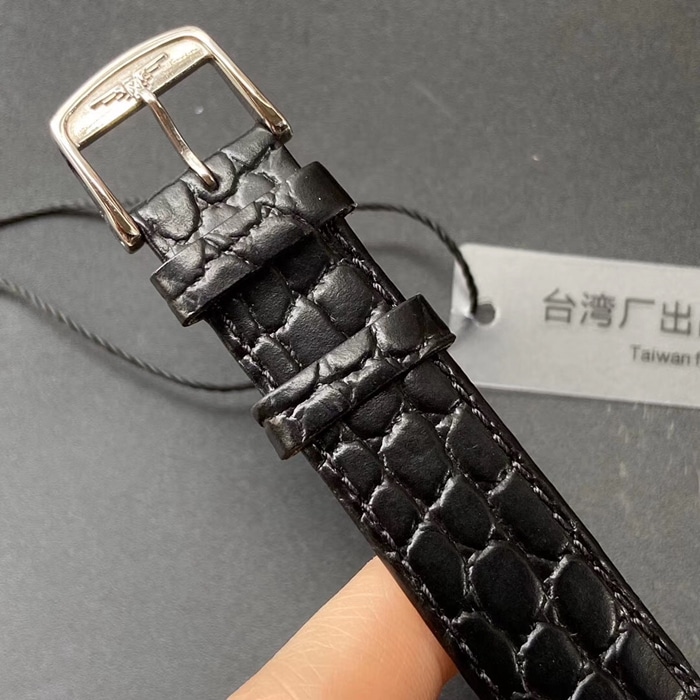 top-tier watch Longines couple watch white dial blue belt elegant Jialan series quartzleather strap watch clasp picture