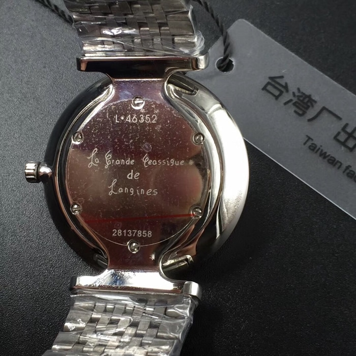 top-tier watch Longines couple watch blue dialsteel bracelet Jialan series watch back cover picture