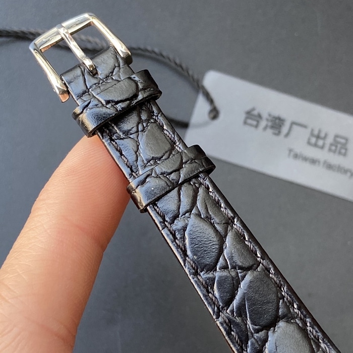 top-tier watch Longines couple watch blue dial black belt Jialan series leather strapquartz watch clasp picture