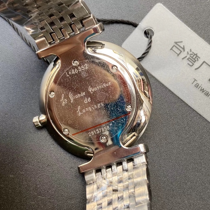 top-tier watch Longines couple watch white dialsteel bracelet Jialan series quartz watch back cover picture