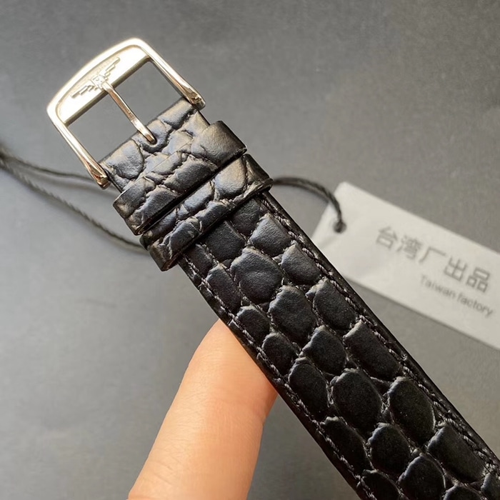 top-tier watch Longines couple watch white dial black belt Jialan series quartzleather strap watch clasp picture