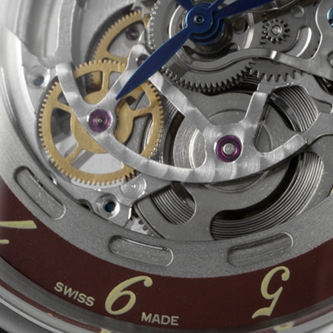 top-tier watch Hermès men's gray plate brown belt automatic movementleather strap watch detail shots