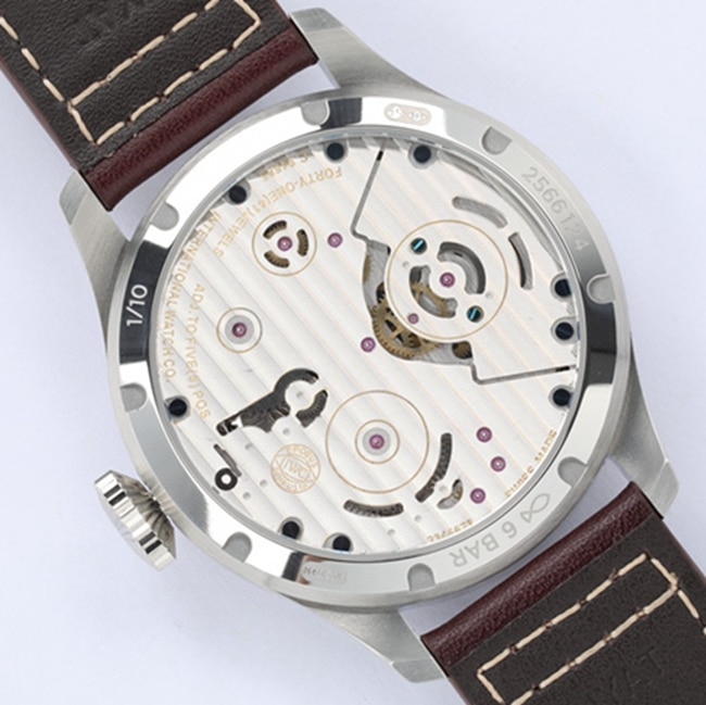 top-tier watch IWC men's blue dial hour room pilot series tourbillon watch bracelet picture movement picture