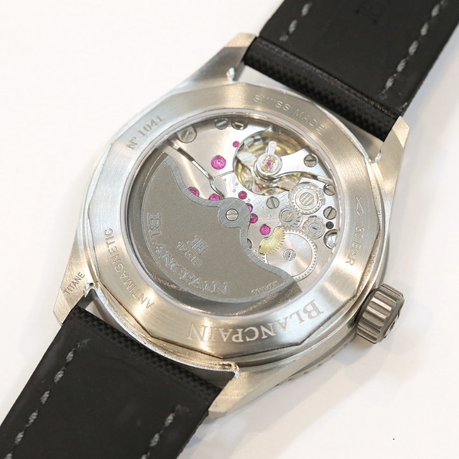 GF Factorytop-tier watch Blancpain men's gray plate nylon strap fifty fathom series watch movement picture