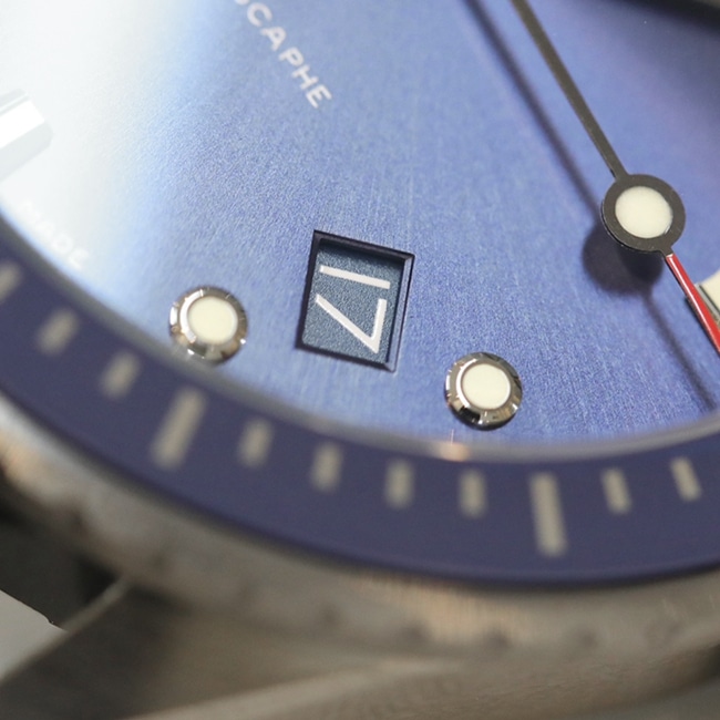 top-tier watch Blancpain men's blue dial nylon strap fifty fathom series watch detail shots