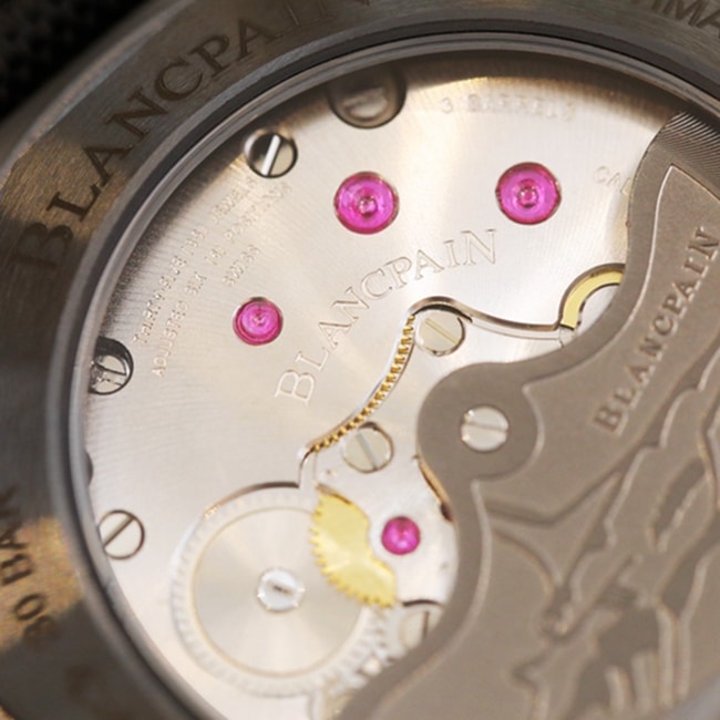 GF Factorytop-tier watch Blancpain men's green dial nylon strap fifty fathom series limited edition watch detail shots