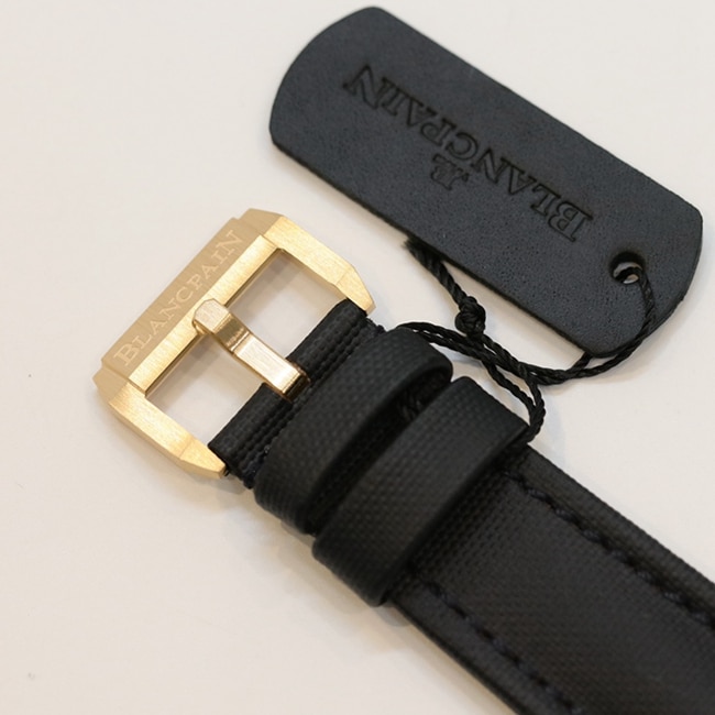 top-tier watch Blancpain men's blue dial nylon strap fifty fathom series clasp picture