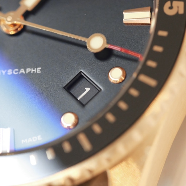 GF Factorytop-tier watch Blancpain men's black dial black belt nylon belt fifty fathom series watch detail shots