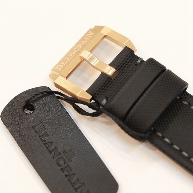 GF Factorytop-tier watch Blancpain men's black dial black belt nylon belt fifty fathom series watch clasp picture
