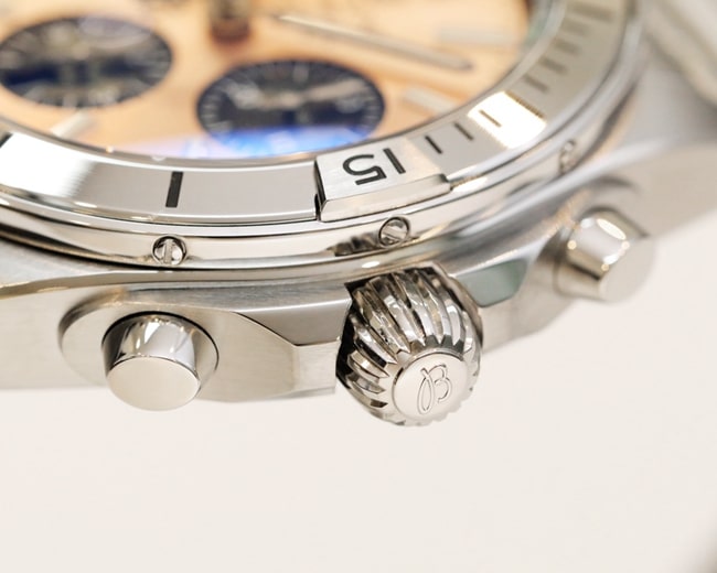 GF Factorytop-tier watch Breitling men's gold plate steel bracelet watch detail shots