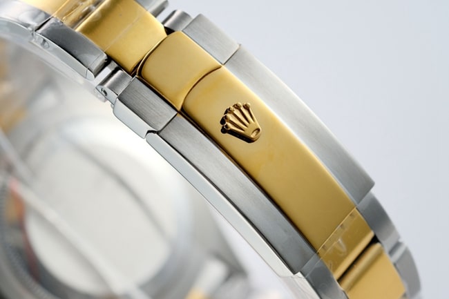 Top-tier Rolex men's black dial gold belt Navigator series automatic movement watch clasp picture