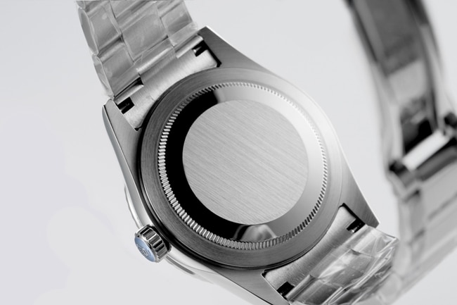 Top-tier replicaRolex men's white dialsteel bracelet Navigator series full automatic movement watch back cover picture