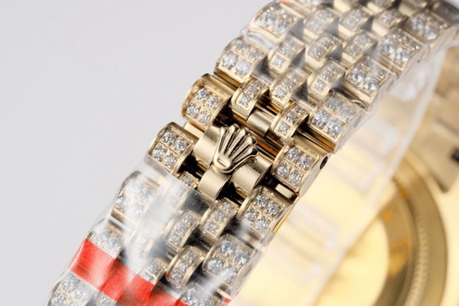 TW factory top-tier replicaRolex men's white dial gold belt Datejust series 18k automatic movement watch clasp picture