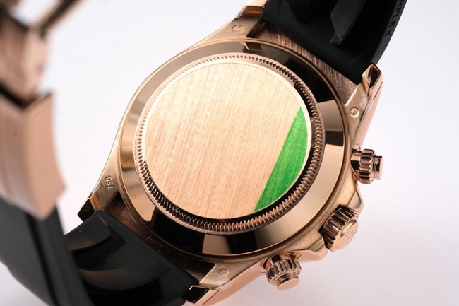top-tier replicaRolex men's brown plate rubber strap popular model Cosmograph Daytona mechanical watch back cover picture