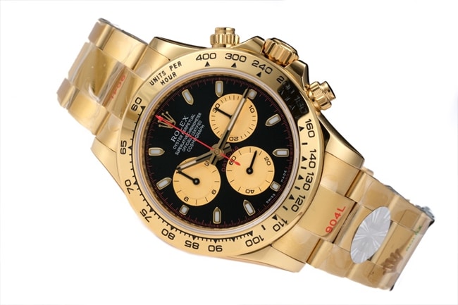 top-tier replicaRolex men's black dialsteel bracelet cosmometer Daytona fully automatic movement watch front view