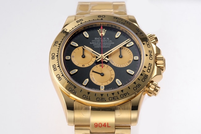 top-tier replicaRolex men's black dialsteel bracelet cosmometer Daytona fully automatic movement watch front view