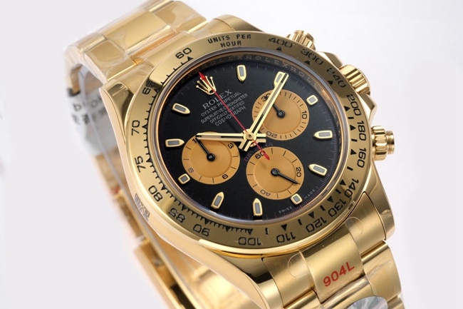 top-tier replicaRolex men's black dialsteel bracelet cosmometer Daytona fully automatic movement watch front view