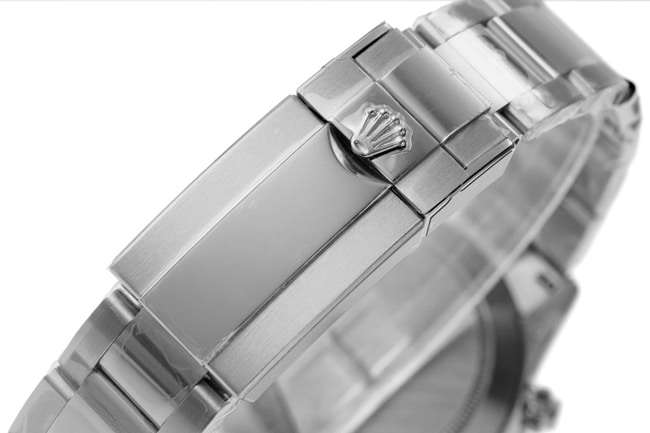 top-tier replicaRolex men's black dialsteel bracelet Cosmograph Daytona mechanical watch clasp picture