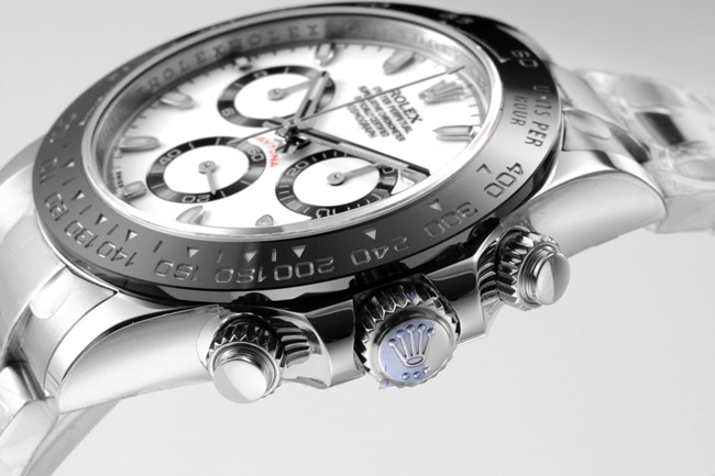 top-tier replicaRolex men's white dialsteel bracelet universe Daytona fully automatic movement watch side view