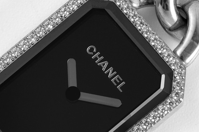 top-tier replicaChanel women's black dialsteel braceletPremiere series quartz watch detail shots