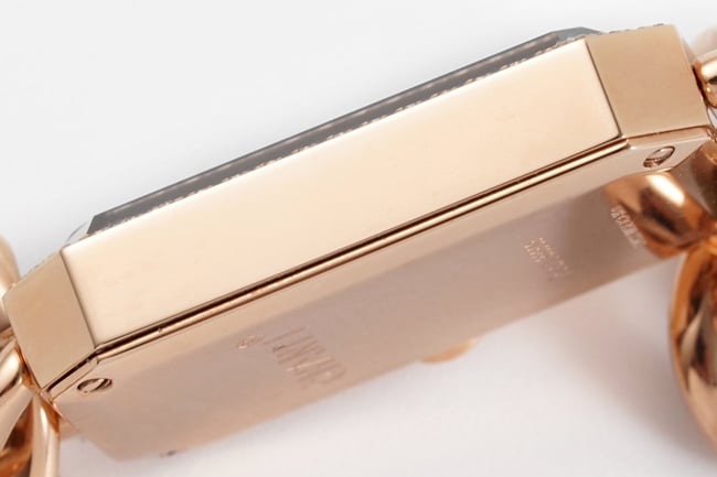 top-tier replicaChanel women's white dialrose goldPremiere series steel bracelet watch side view