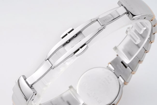 top-tier replicaBvlgari women's white dial18Krose gold with LVCEA series quartz watch clasp picture