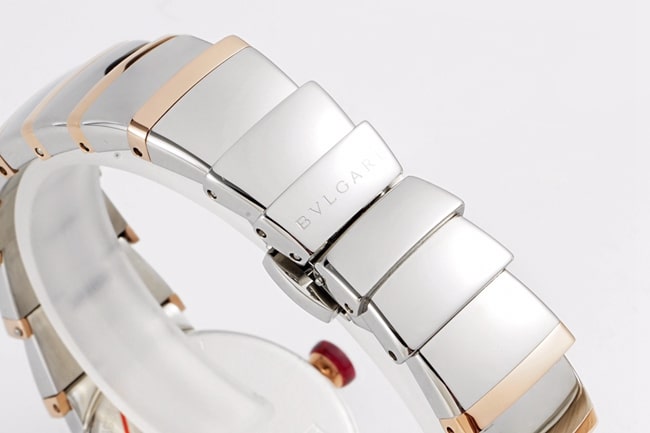 top-tier replicaBvlgari women's black dial18krose gold with LVCEA series watch clasp picture