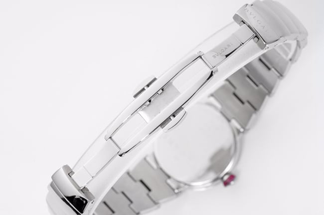top-tier replicaBvlgari women's white dialsteel braceletLVCEA series quartz watch clasp picture