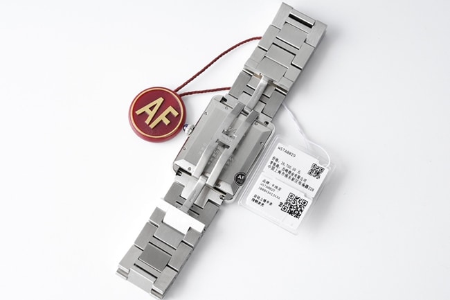 AF Factorytop-tier replicaCartier men's white dialsteel bracelet tank series W5200028 mechanical watch clasp picture