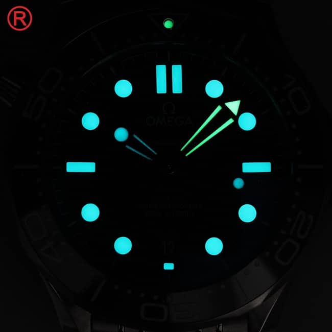 Omegatop-tier men's blue dialsteel braceletSeamaster 300m series mechanical watch lume picture
