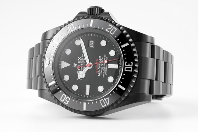 Rolextop-tier men's black dialsteel braceletSubmariner customized version mechanical watch front view