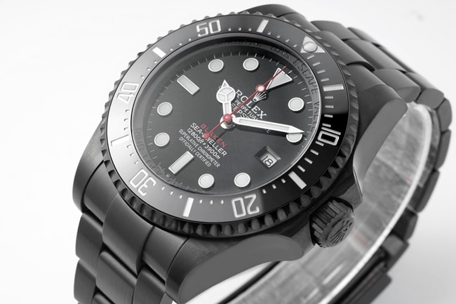 Rolextop-tier men's black dialsteel braceletSubmariner customized version mechanical watch front view