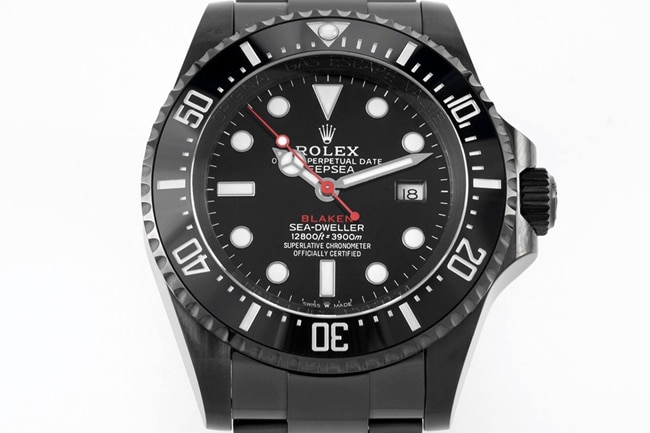 Rolextop-tier men's black dialsteel braceletSubmariner customized version mechanical watch front view
