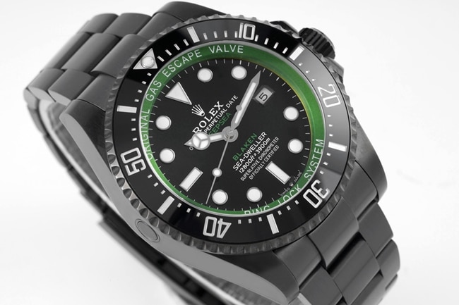Rolextop-tier men's black dialsteel braceletSubmariner customized version mechanical watch front view