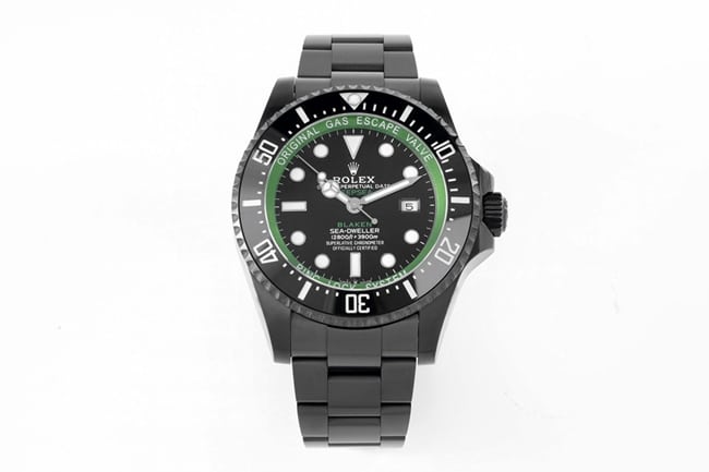 Rolextop-tier men's black dialsteel braceletSubmariner customized version mechanical watch front view