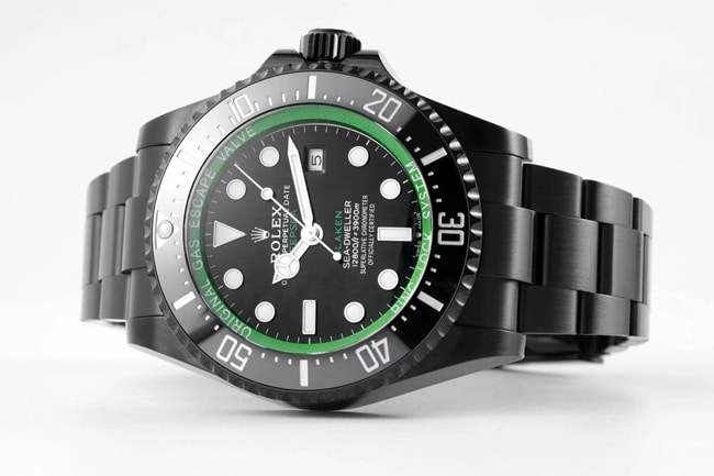 Rolextop-tier men's black dialsteel braceletSubmariner customized version mechanical watch front view