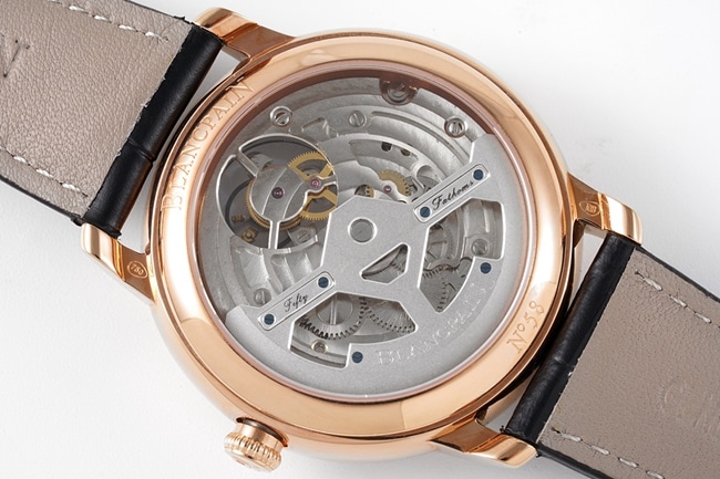 JBF FactoryBlancpain super a watch men's black dial black belt V3 version mechanical leather strap watch classic full series tourbillonmovement picture