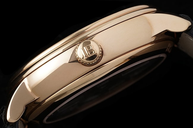 JBF FactoryBlancpaintop-tier replica1:1 watch men's black dial black belt classic full series tourbillon mechanical watch V3 version upgraded and returned side view