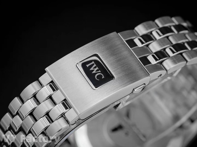 V7 factory IWC top-tiersuper watch men's blue dialsteel bracelet mark eighteen series automatic movement watch clasp picture