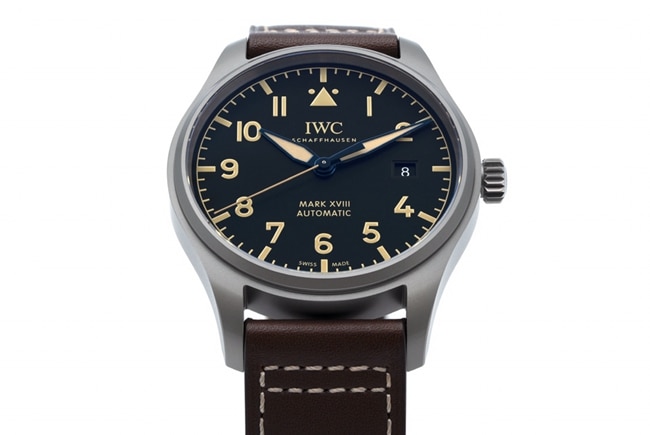 V7 factory universal top collectible watches men's black disk brown belt mark series mechanical belt watch front view