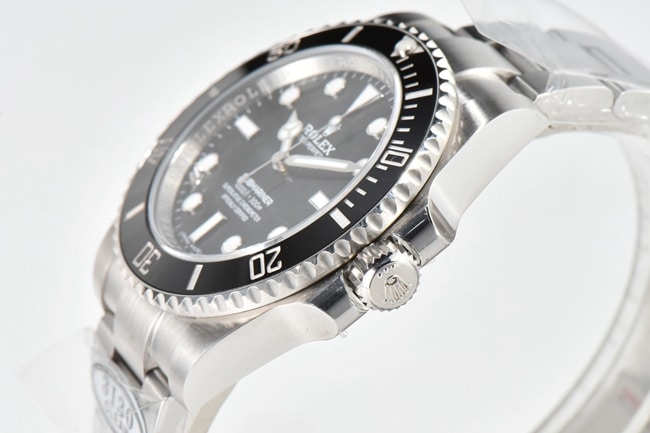 CLEAN Factory Top Rolex watch Men's Black Dial Steel Band V4 Latest Version Mechanical Watch Side View