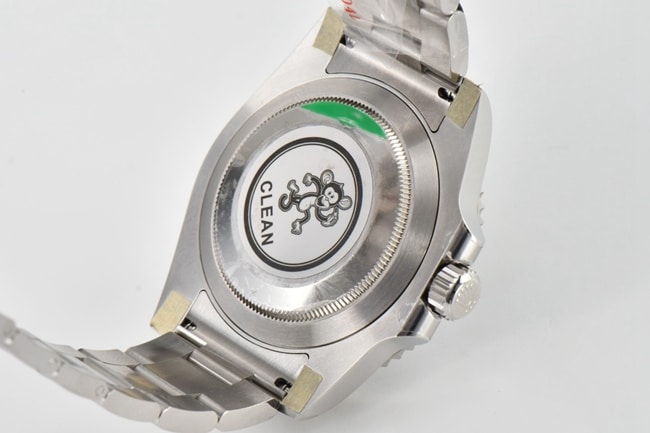 CLEAN factory top Rolex imitation watch men's black dial steel strap v4 latest version mechanical watch case back picture