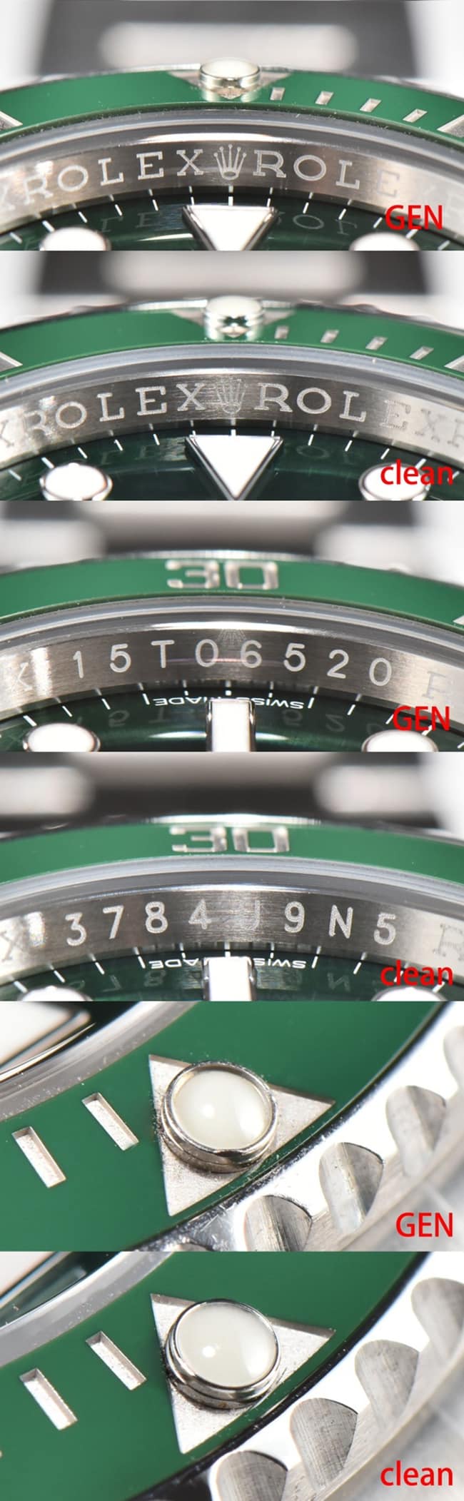 CLEANRolexC factory Starbucks Submariner3135 top-tier watch and Genuine difference and process evaluation detail shots