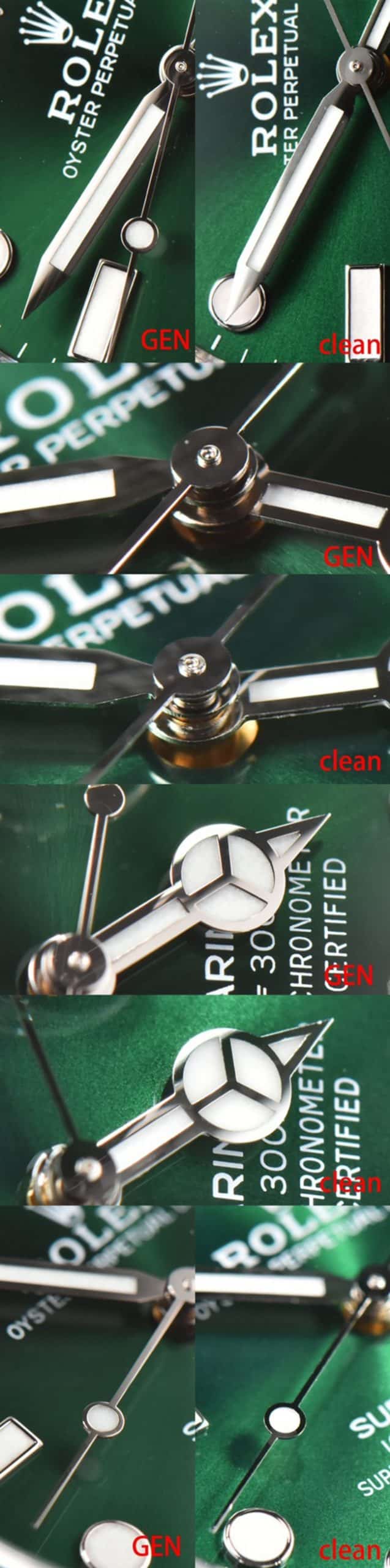 CLEANRolexC factory Starbucks Submariner3135 top-tier watch and Genuine difference and process evaluation detail shots